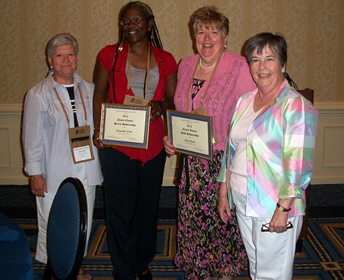 Scholarship winners with Nancy Null, VAHSA president (l) and Maxine McKinney, Executive Director (r)